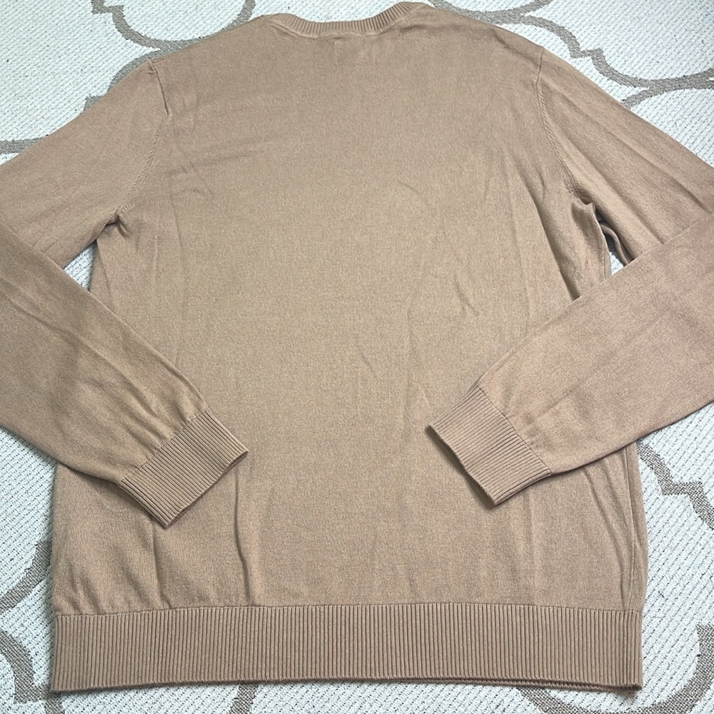 GAP mens core cotton crewneck long sleeve sweater tan, size medium - Picture 8 of 8
